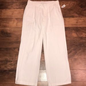 NWT white linen pants